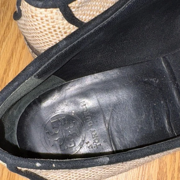 Tory Burch Beige and Navy Espadrilles - Picture 5 of 8